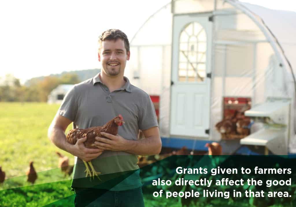 grants given to farmers directly affect the good of other other people
